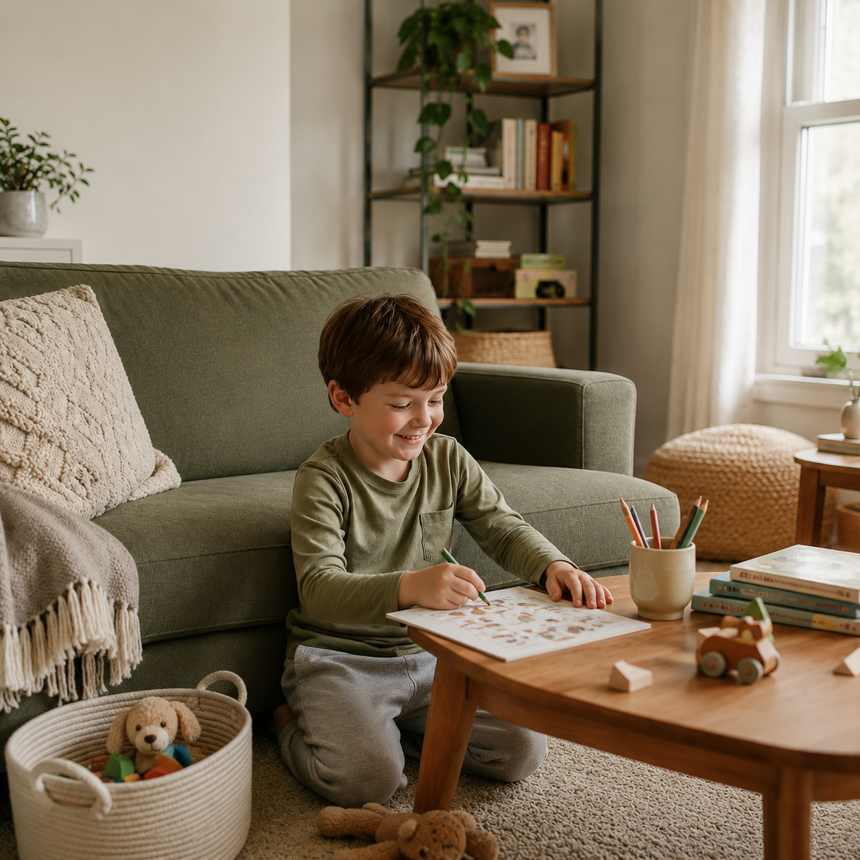 Child playing screen-free
